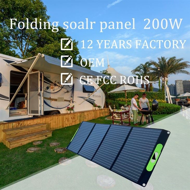 Folding Solar Vaj Huam Sib Luag 200W